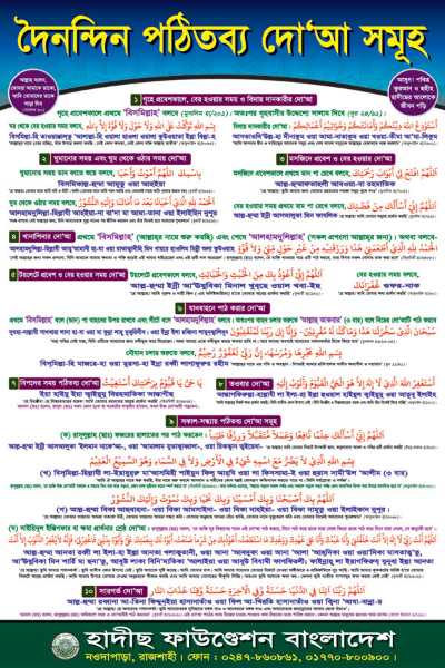 দৈনন্দিন পঠিতব্য দোআ সমূহ (প্রচারপত্র)